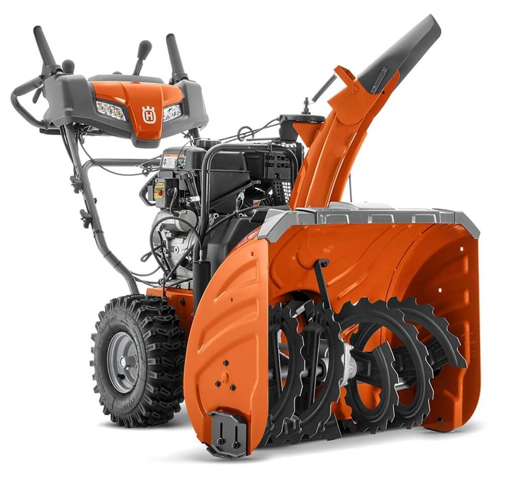 husqvarna two stage electric starter snow blower