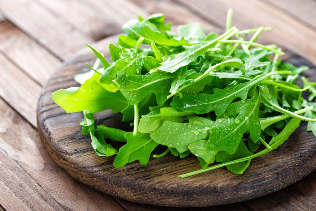 harvested arugula