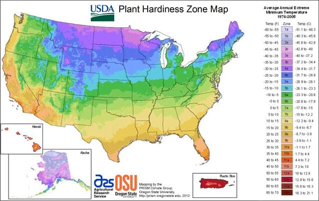 hardiness zone map