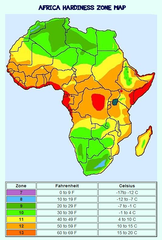 africa hardiness zone